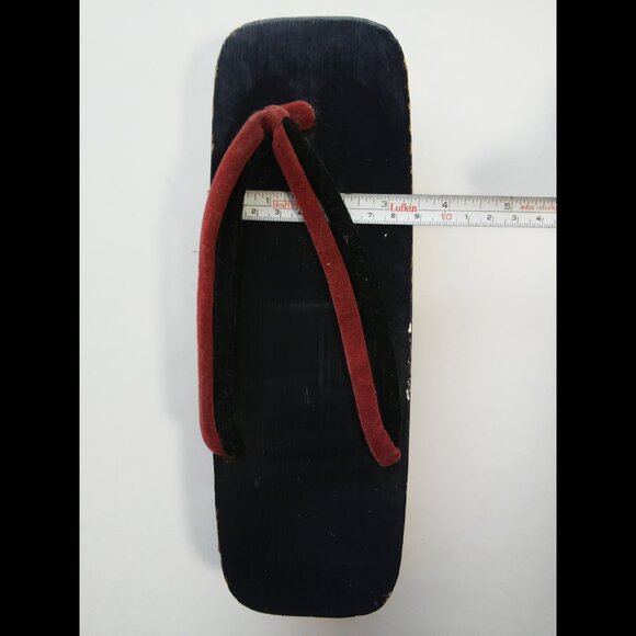 Vtg Japanese Shoes Traditional Geisha Geta Sandals Lacquered Wood Shinsaibashi - Picture 11 of 12